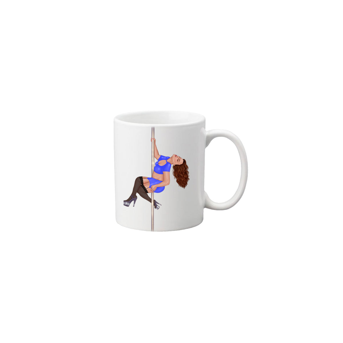 Personalized Pole Dance Girl Mug PLUS SIZE BODY
