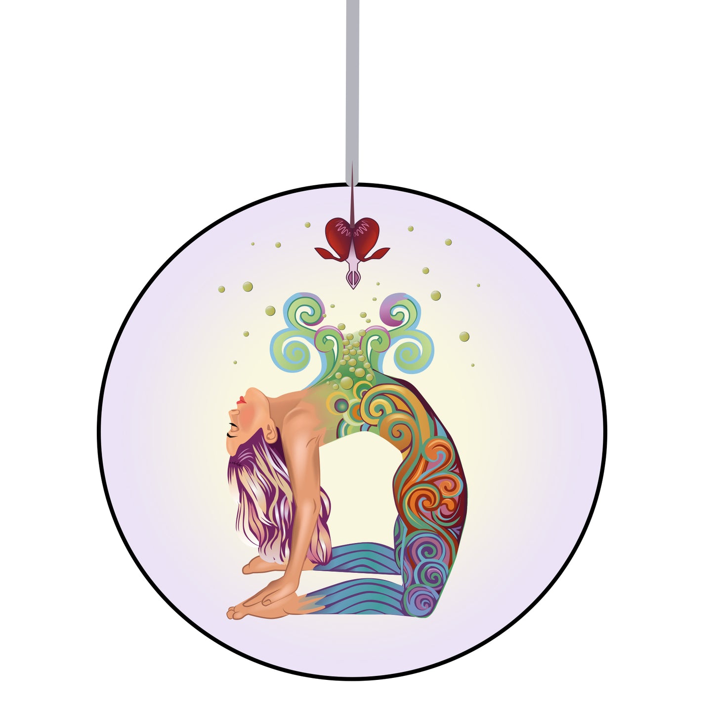 Rainbow Goddess Girl Acrylic Ornament {LIGHT SKIN TONE}