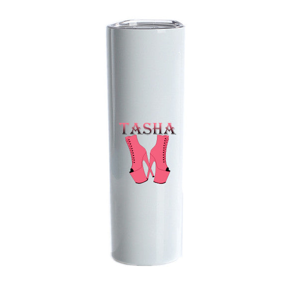 Personalized Custom Pole Girl Shimmer/Glitter Drink Tumbler
