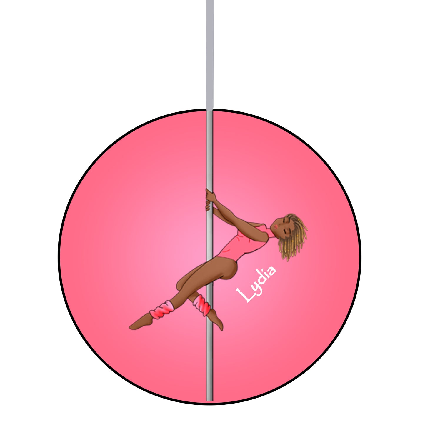 Custom Pole Girl Acrylic Ornament