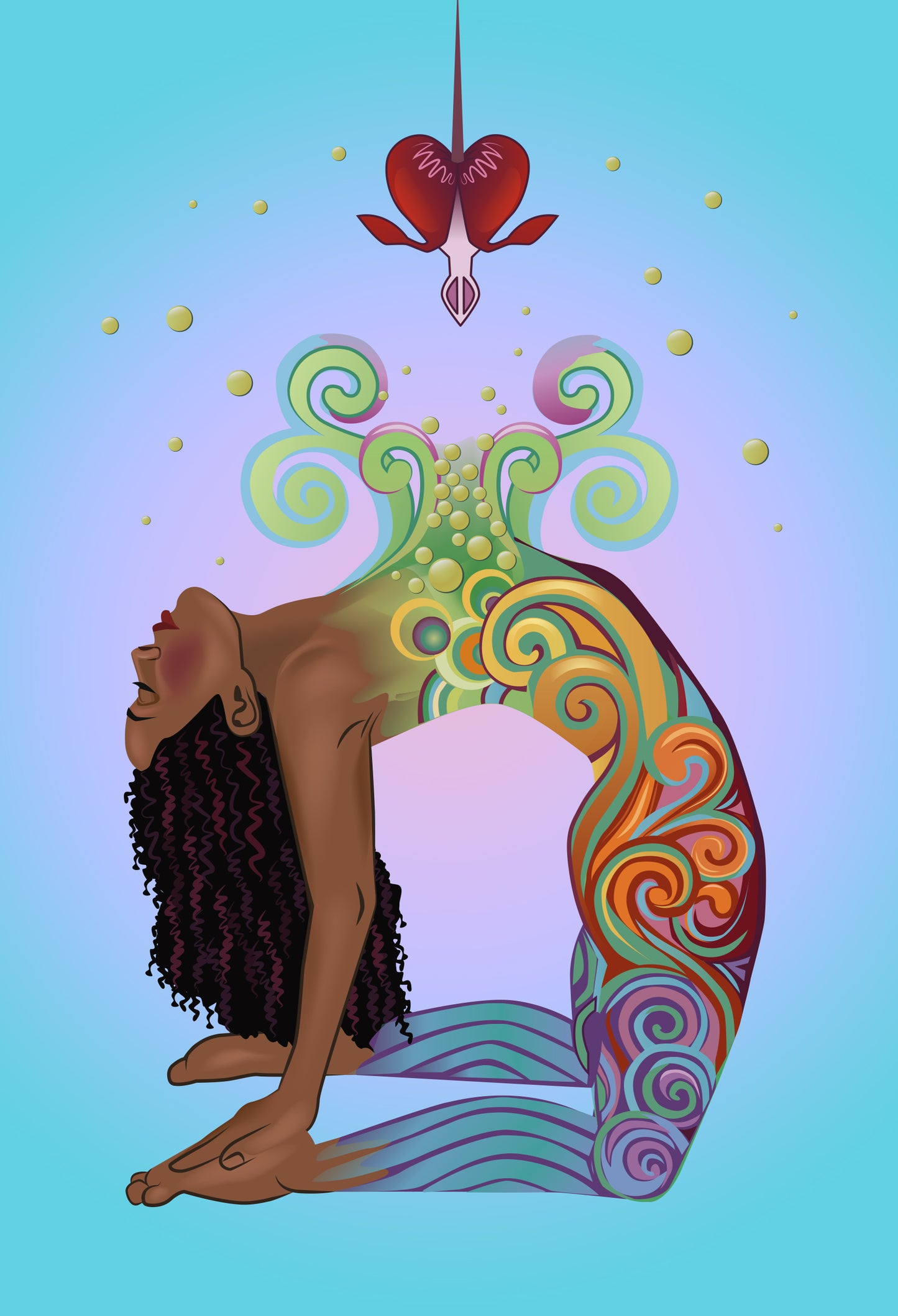 Rainbow Goddess Yoga Girl {Dark Tone} Glitter Cover Journal/Planner