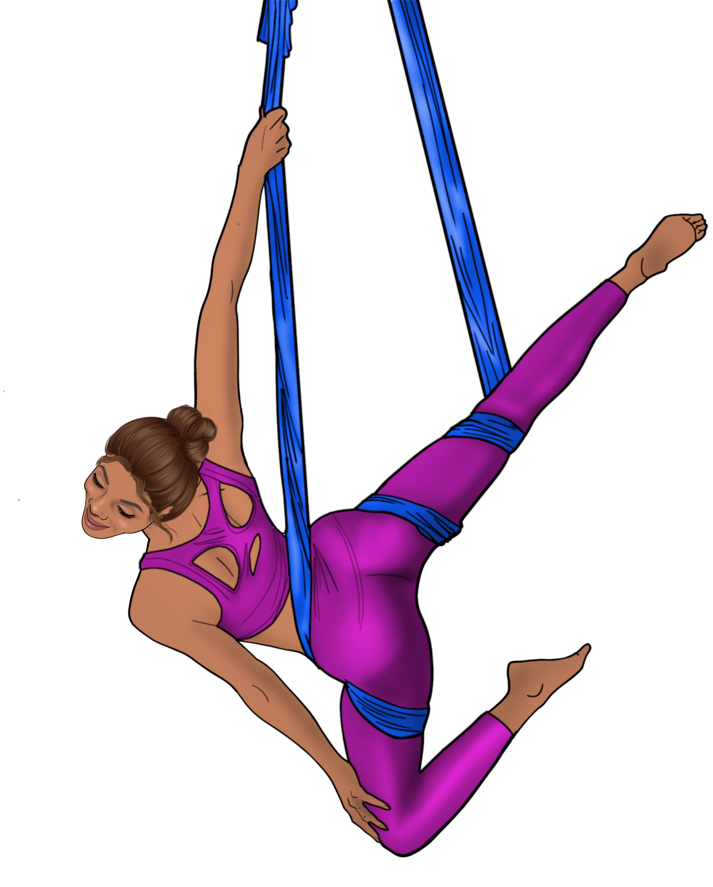 Custom Aerial Silks Girl Wood Ornament