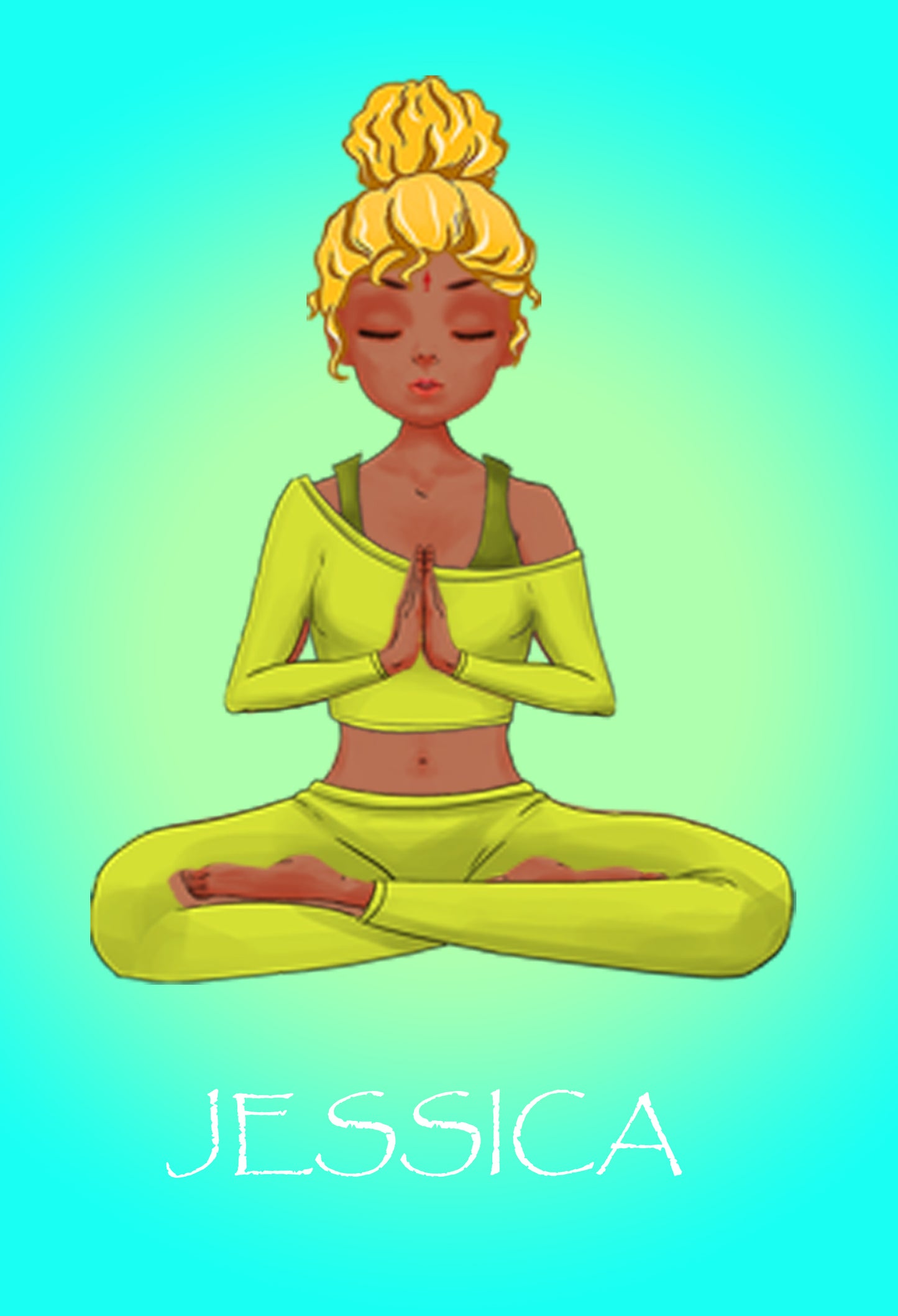 Custom Yoga Girl Glitter Cover Journal/Planner