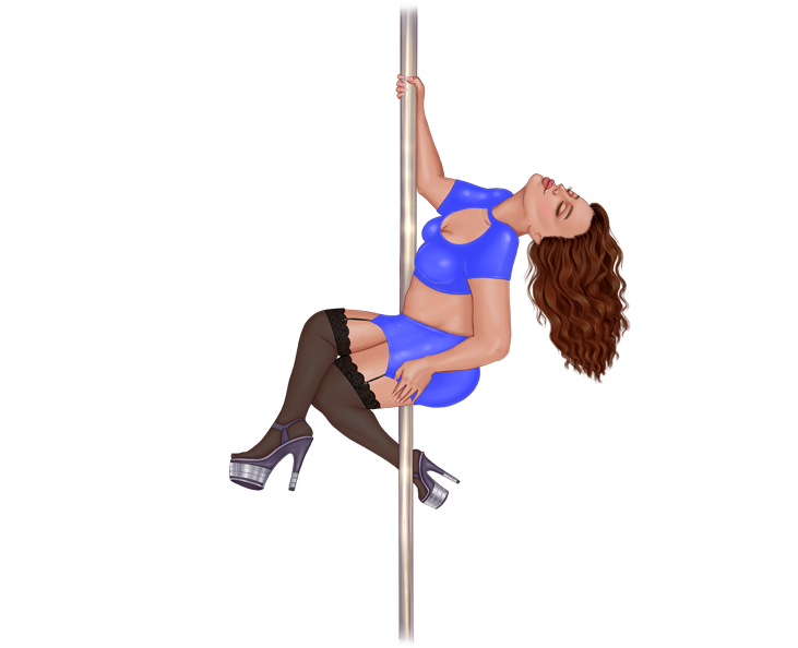 Personalized Custom Pole Girl {PLUS SIZE BODY} Glitter Drink Tumbler