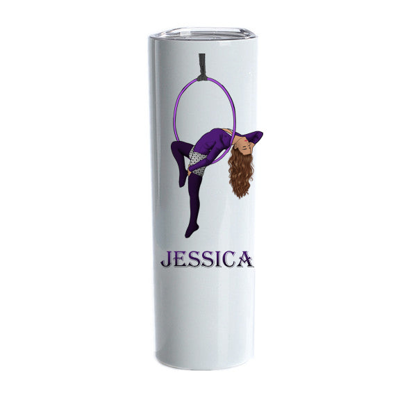 Personalized Custom Lyra Girl Glitter Drink Tumbler