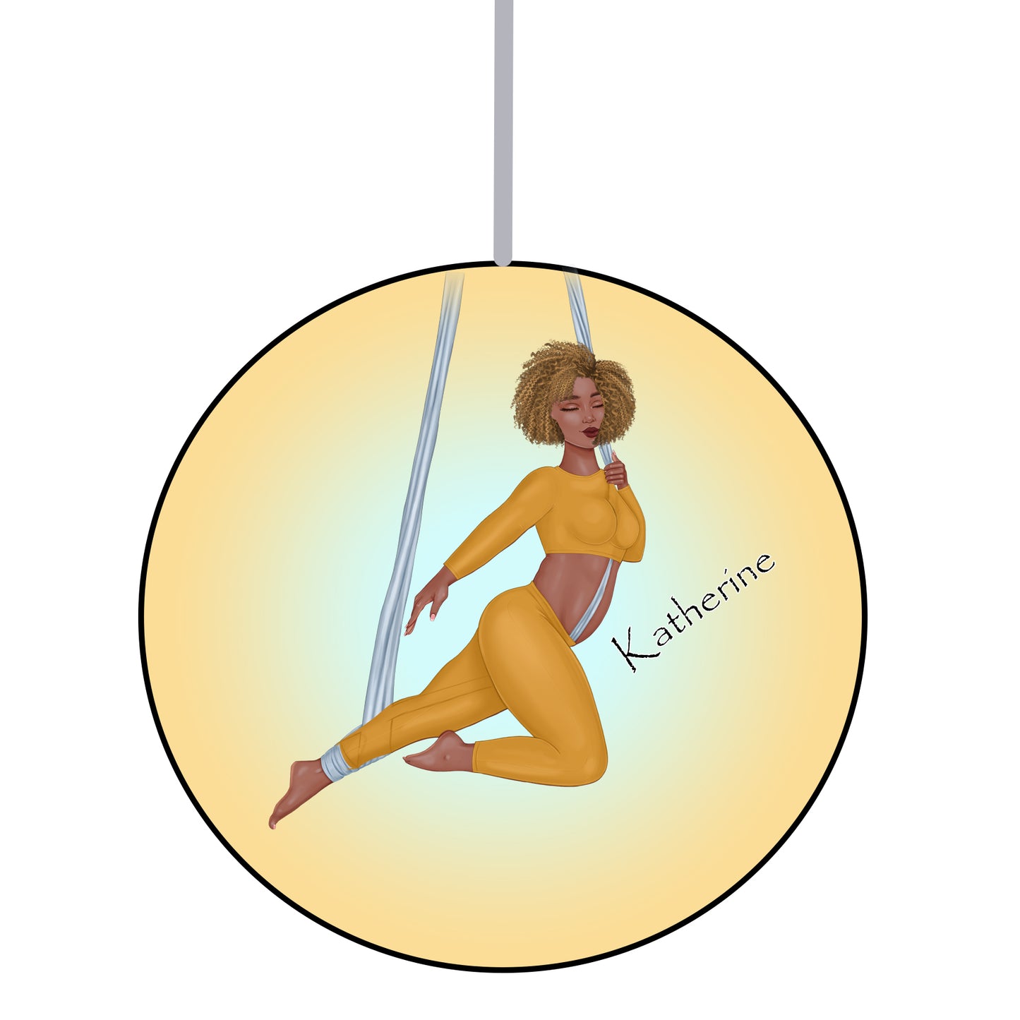 Custom Aerial Silks Girl {PLUS SIZE BODY} Acrylic Ornament