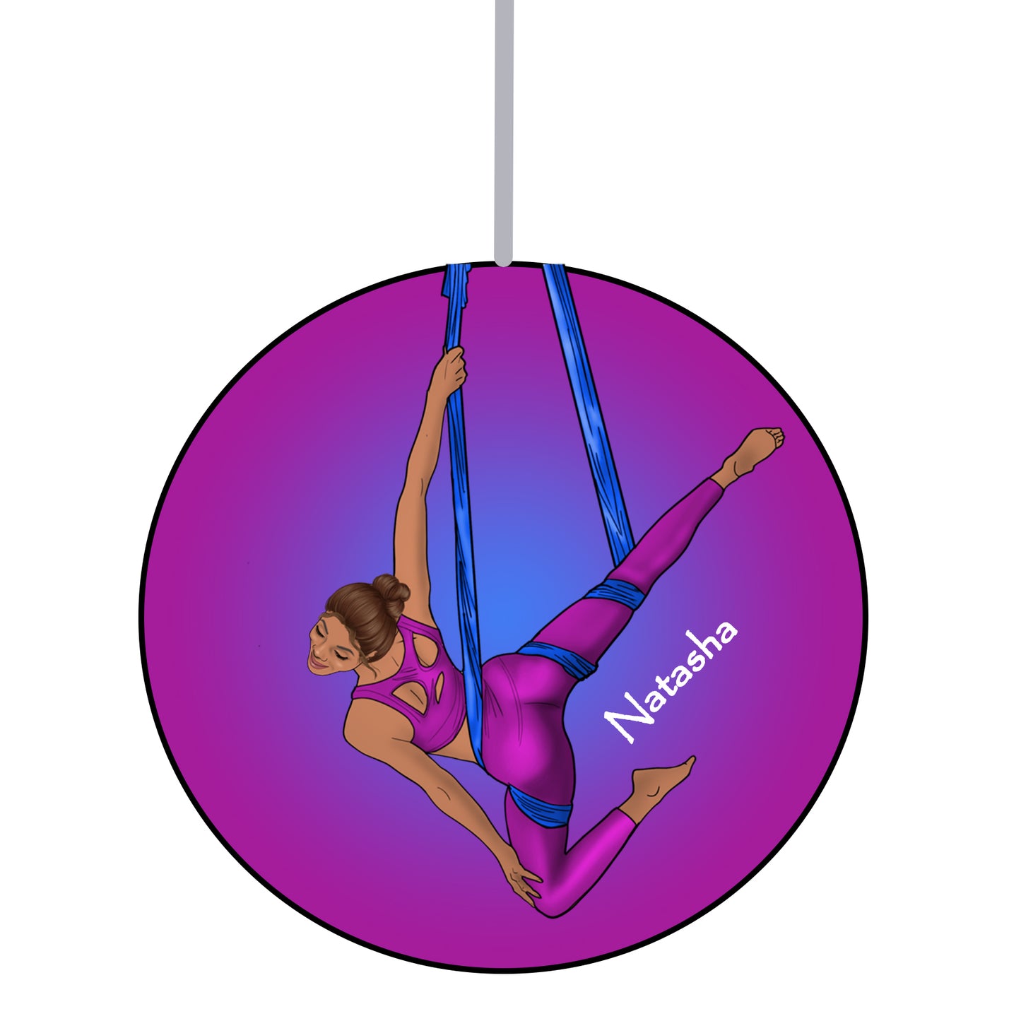 Custom Aerial Silks Girl Acrylic Ornament