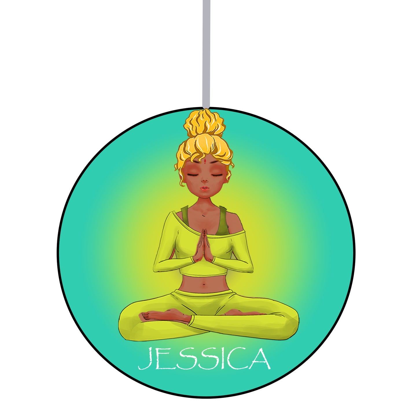 Custom Yoga Girl Acrylic Ornament